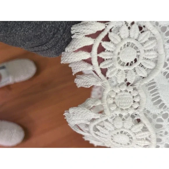 Lilly Pulitzer Seminole Dress XL Resort White Crochet Zebra Lace Cover Up - Picture 5 of 6